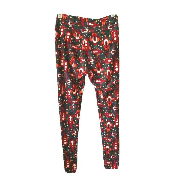 LuLaRoe Rocket Spaceship Leggings One Size Women's - Picture 1 of 5